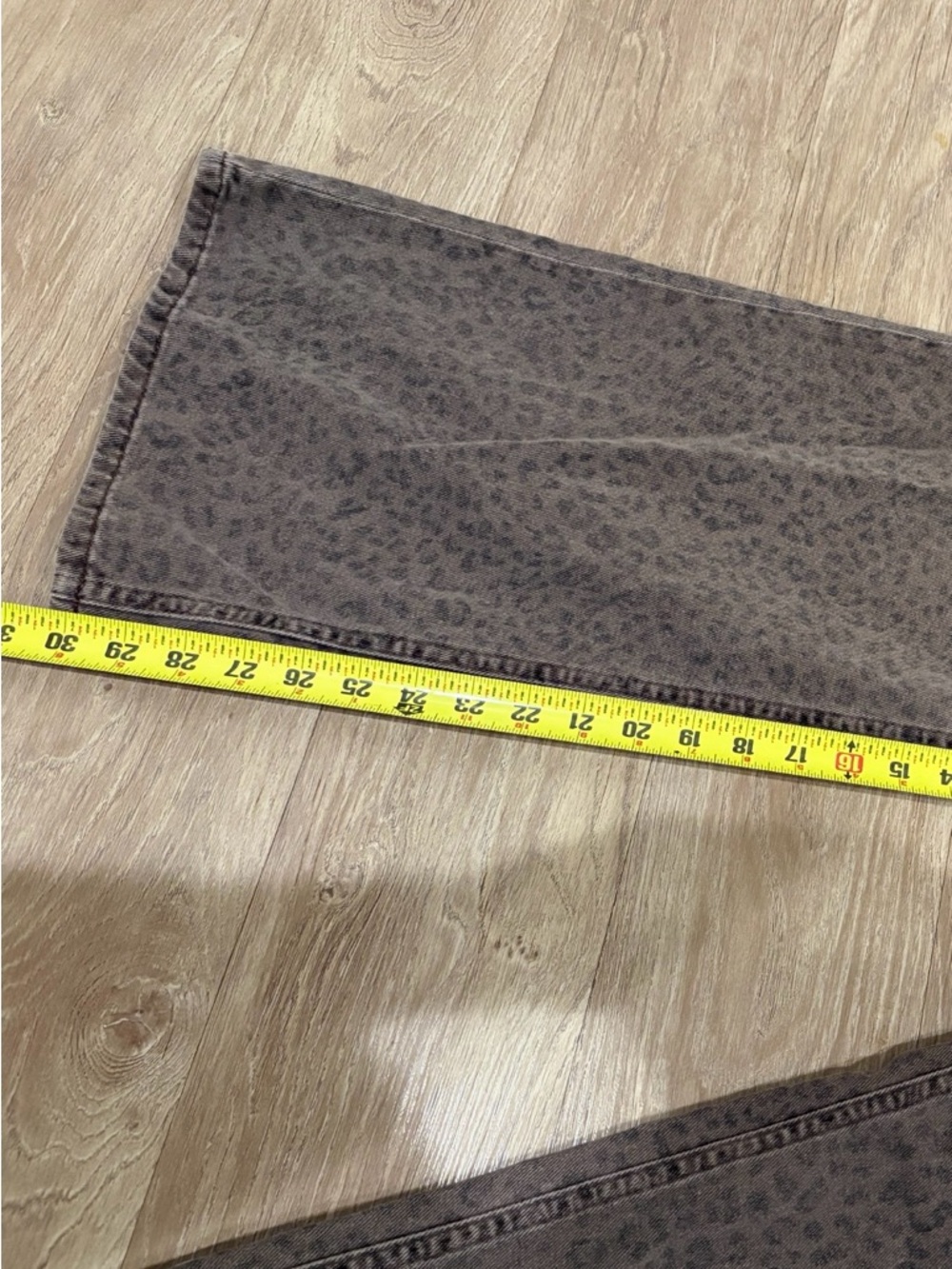 Zara Brown Leopard-Print Wide Leg Jeans - Picture 8 of 9